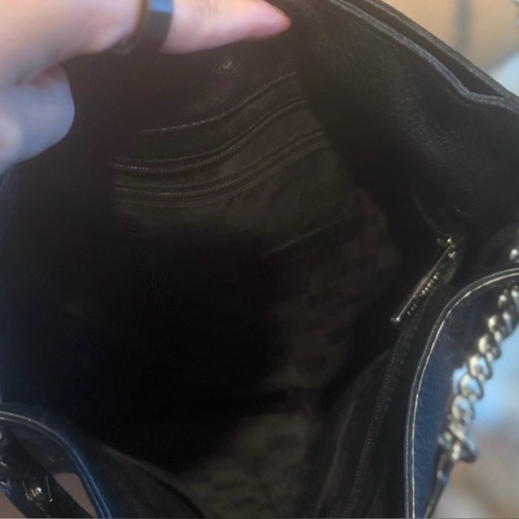 Michael Kors Black Leather Chain Shoulder Bag - Picture 6 of 6